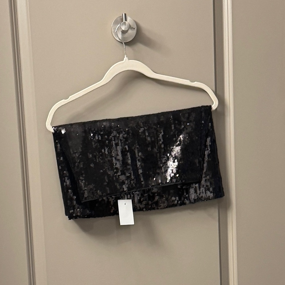 J. Crew Factory Sequin Mini Skirt, Black - Picture 3 of 4
